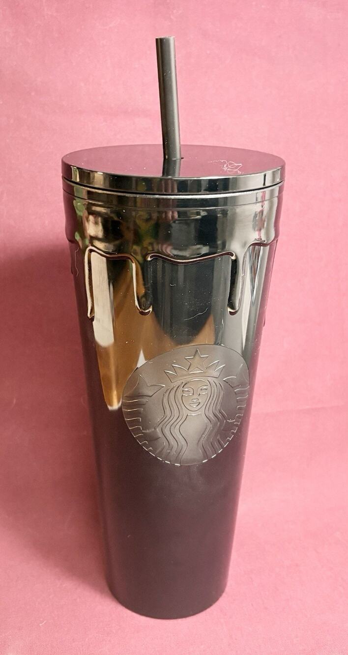 Starbucks Black Obsidian Ooze Slime Cup Halloween 2024 24Oz Venti New Limited Ed